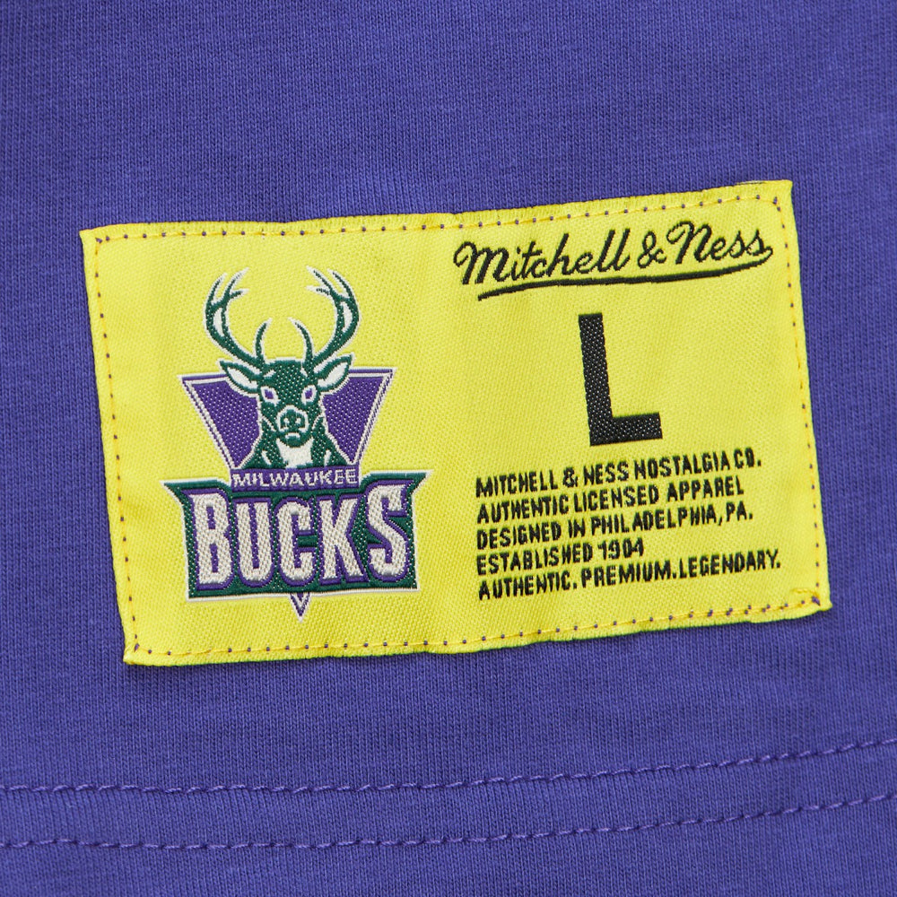 Mitchell & Ness - Milwaukee Bucks Hardwood Classics Neon Nights Premium T-Shirt - Purple