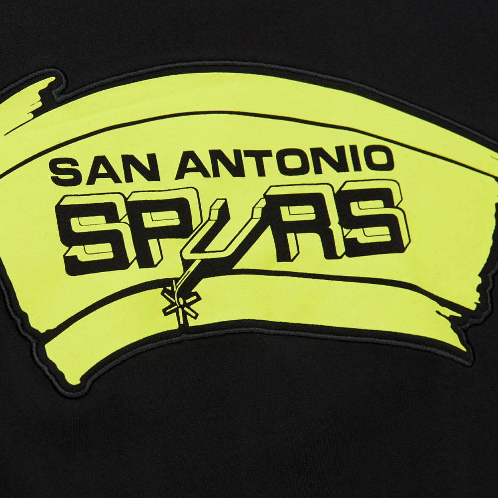 Mitchell & Ness - San Antonio Spurs Hardwood Classics Neon Nights Premium T-Shirt - Black