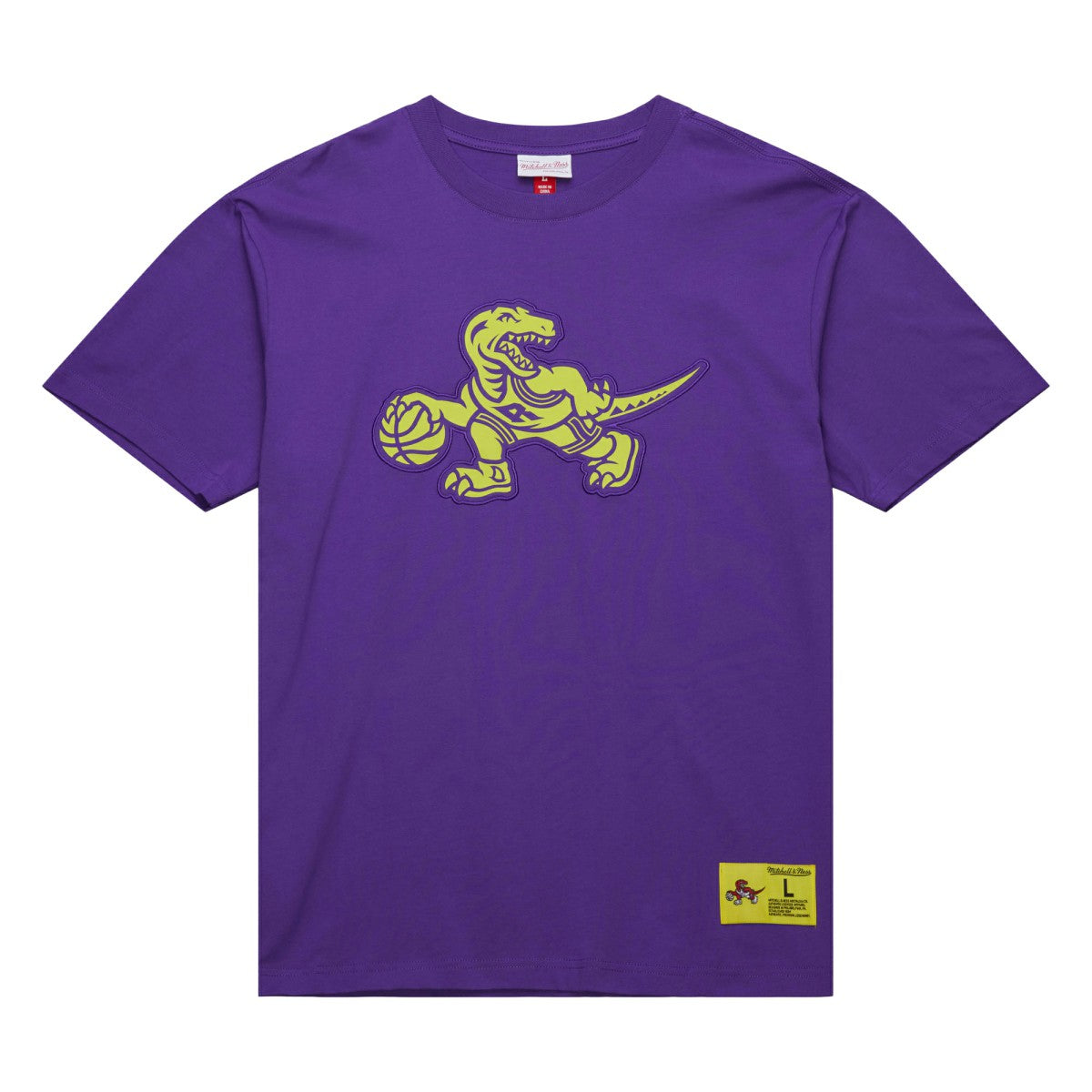 Mitchell & Ness - Toronto Raptors Hardwood Classics Neon Nights Premium T-Shirt - Raptors Purple