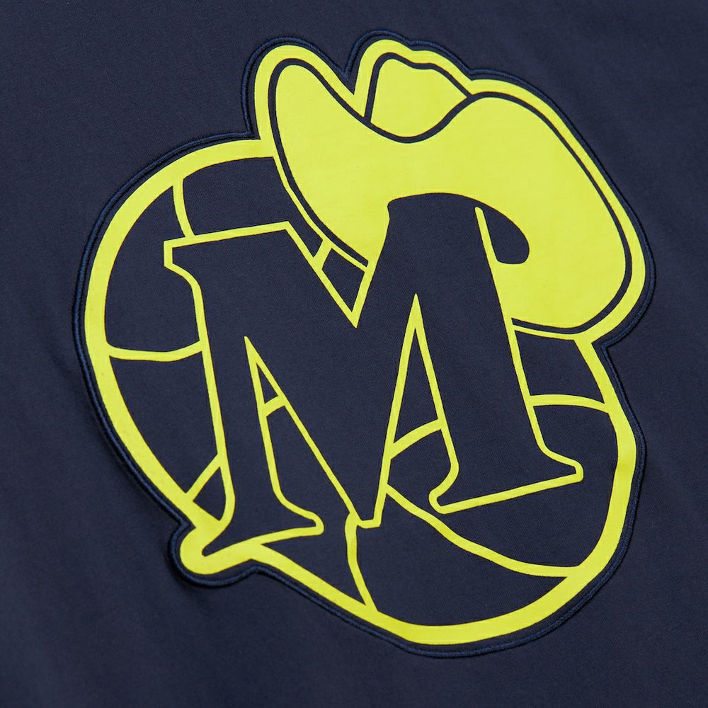 Mitchell & Ness - Dallas Mavericks Hardwood Classics Neon Nights Premium T-Shirt - Navy