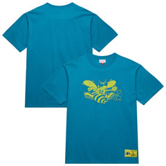 Mitchell & Ness - Charlotte Hornets Hardwood Classics Neon Nights Premium T-Shirt - Teal