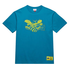 Mitchell & Ness - Charlotte Hornets Hardwood Classics Neon Nights Premium T-Shirt - Teal
