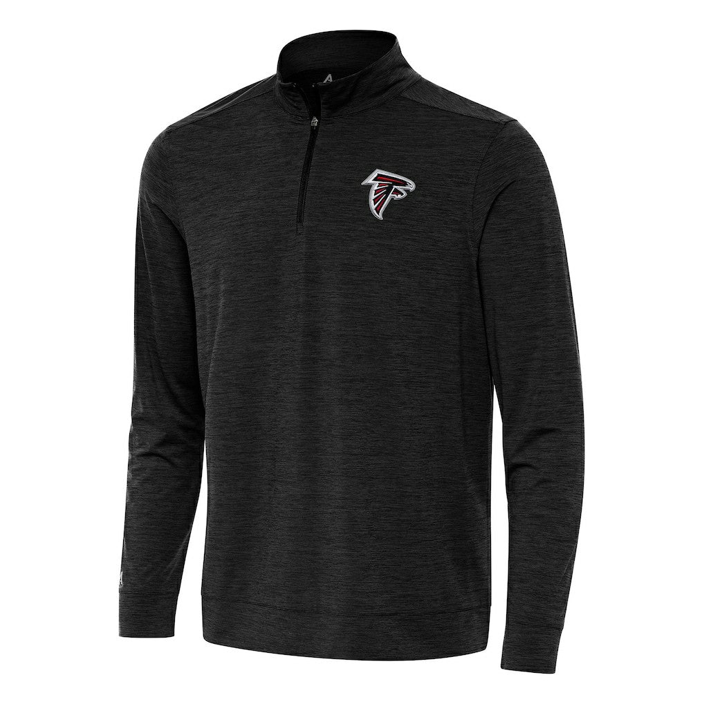 Atlanta Falcons Antigua Bright Quarter-Zip Top Heather Black - NFL