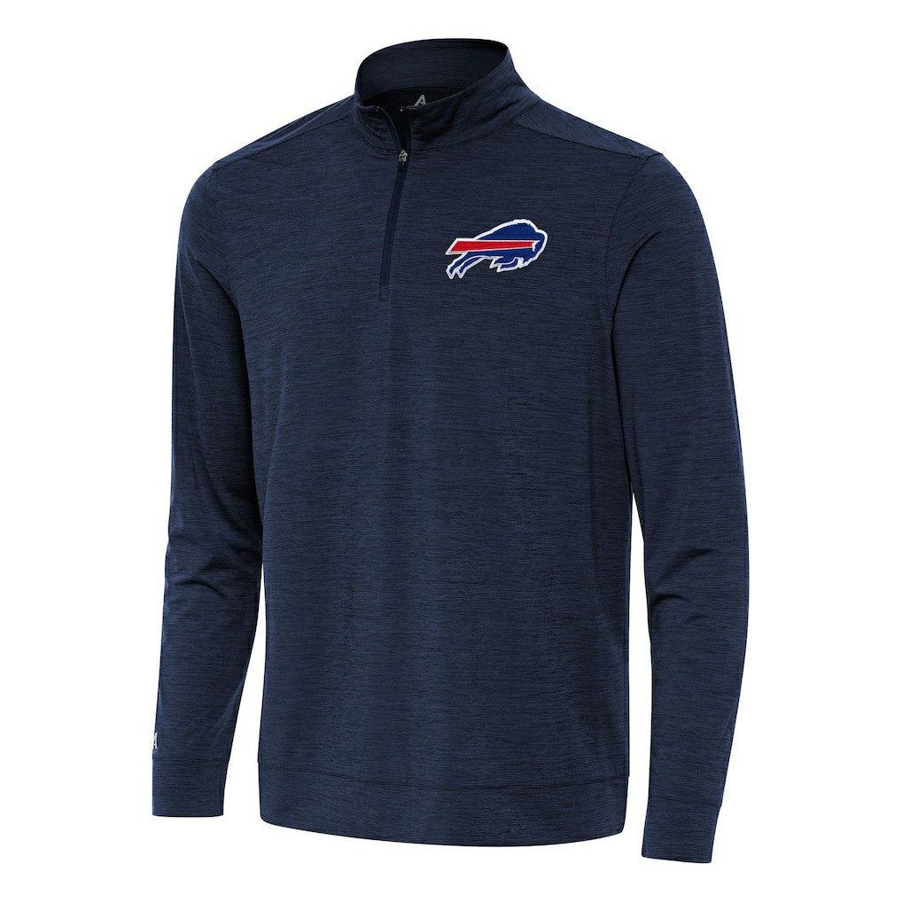 Buffalo Bills Antigua Bright Quarter-Zip Top Heather Navy - NFL