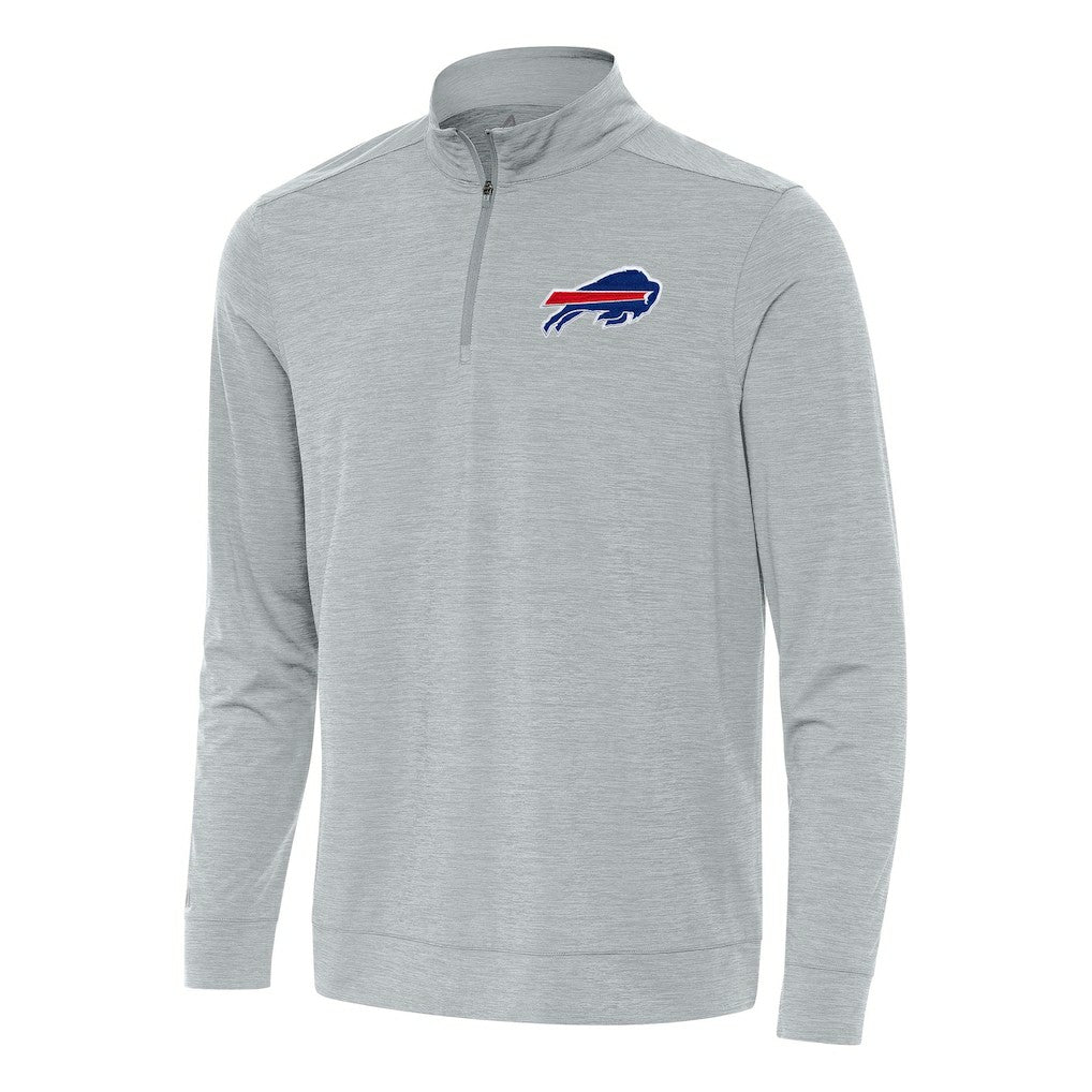 Buffalo Bills Antigua Bright Quarter-Zip Top Heather Gray - NFL