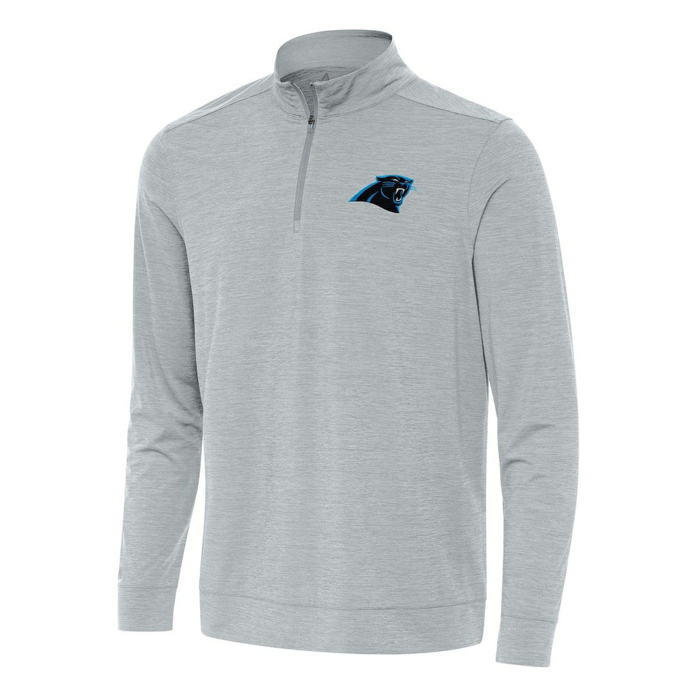Carolina Panthers Antigua Bright Quarter-Zip Top Heather Gray - NFL