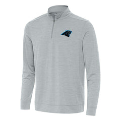 Carolina Panthers Antigua Bright Quarter-Zip Top Heather Gray - NFL