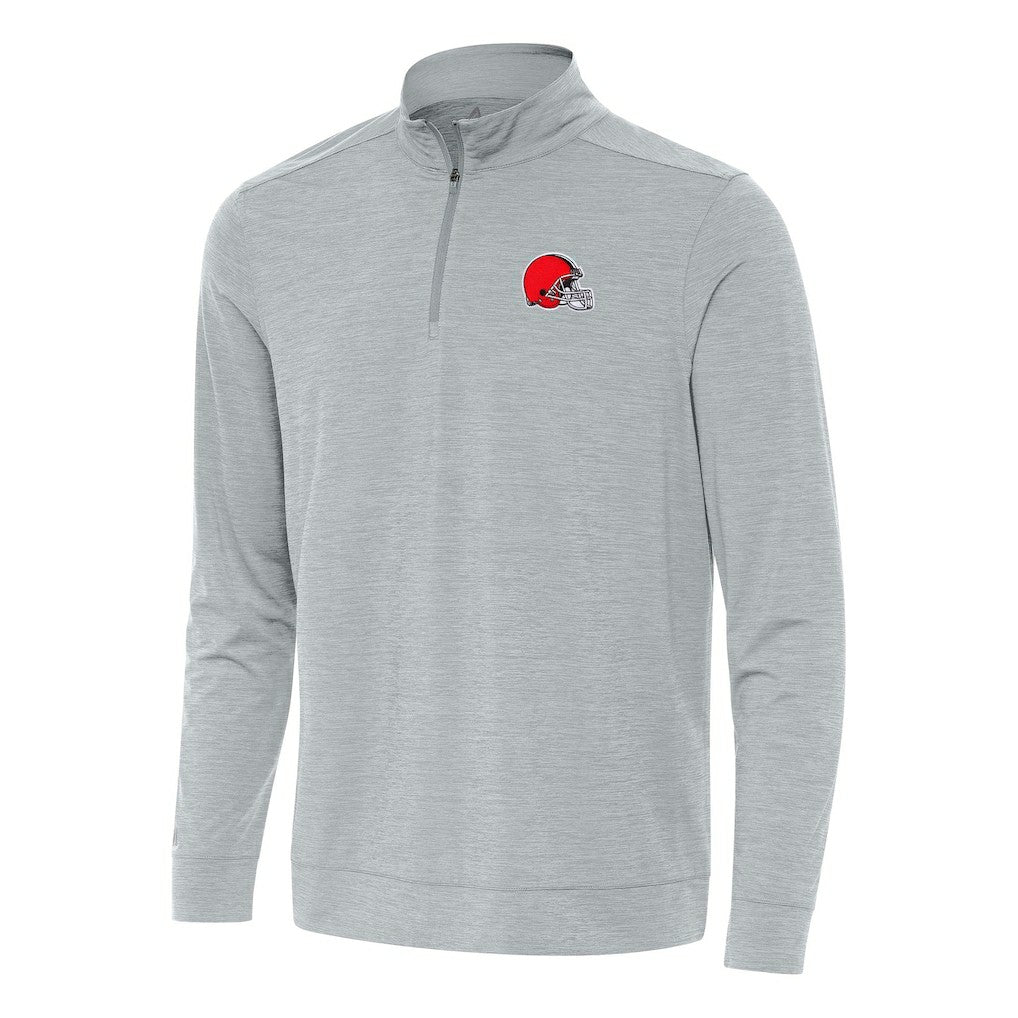 Cleveland Browns Antigua Bright Quarter-Zip Top Heather Gray - NFL