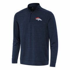 Denver Broncos Antigua Bright Quarter-Zip Top Heather Navy - NFL