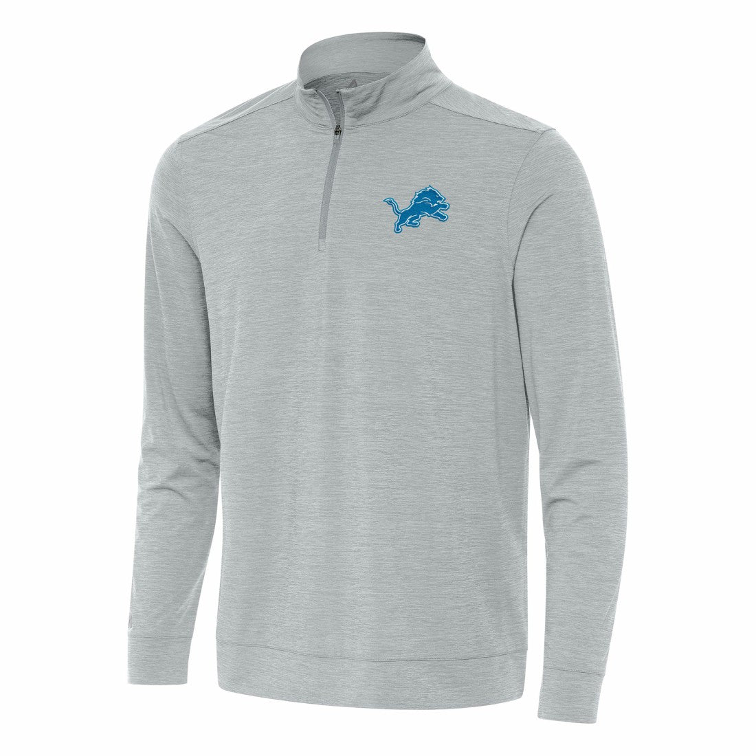 Detroit Lions Antigua Bright Quarter-Zip Top Heather Gray - NFL