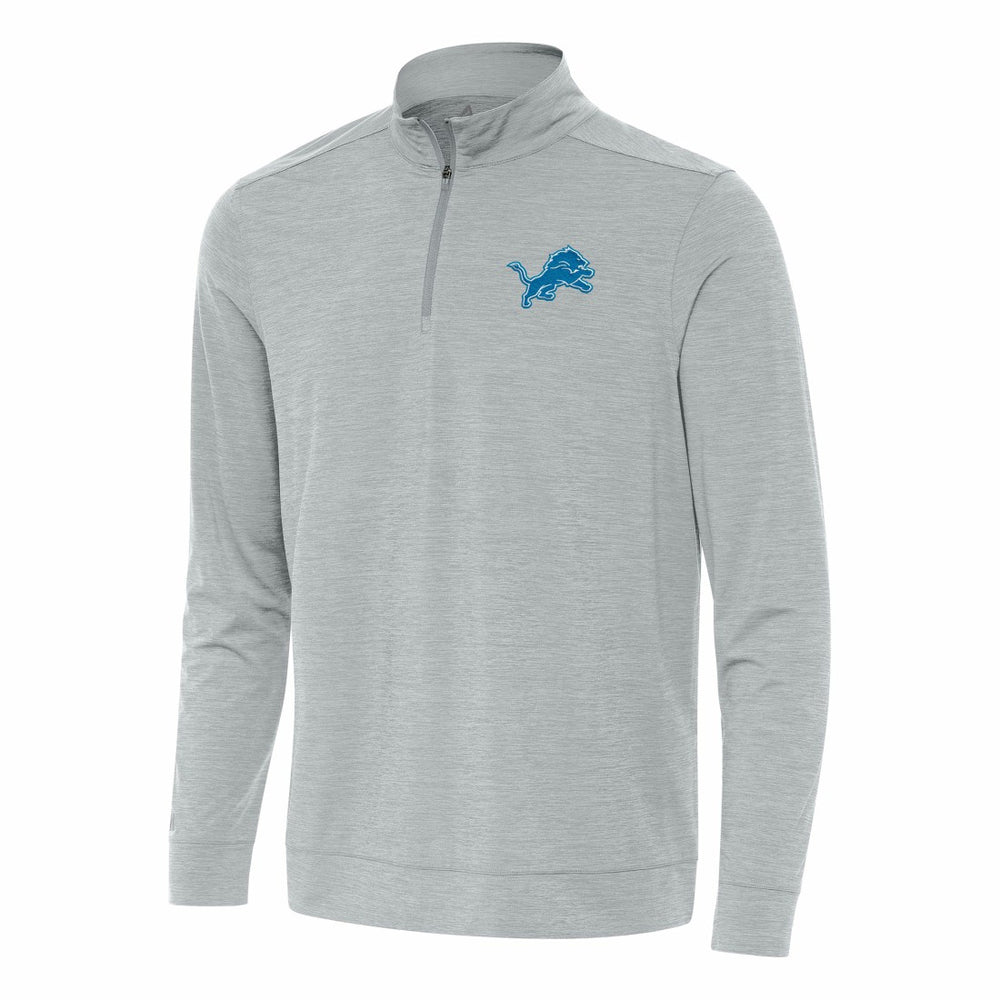 Detroit Lions Antigua Bright Quarter-Zip Top Heather Gray - NFL