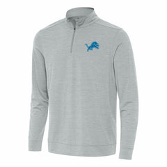 Detroit Lions Antigua Bright Quarter-Zip Top Heather Gray - NFL