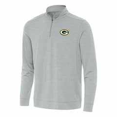 Green Bay Packers Antigua Bright Quarter-Zip Top Heather Gray - NFL