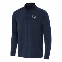 Houston Texans Antigua Bright Quarter-Zip Top Heather Navy - NFL