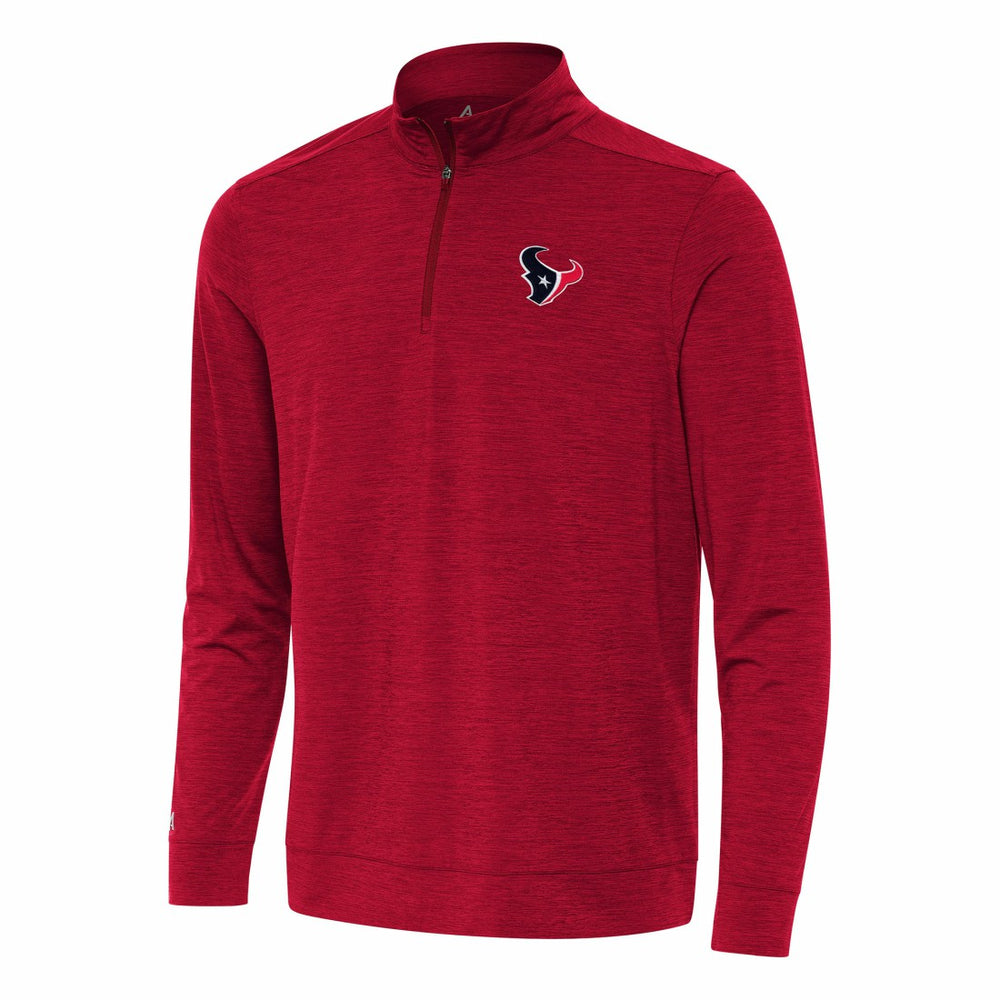 Houston Texans Antigua Bright Quarter-Zip Top Heather Red - NFL