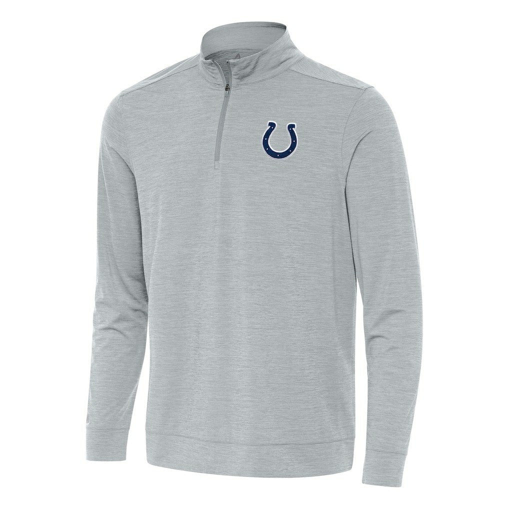 Indianapolis Colts Antigua Bright Quarter-Zip Top Heather Gray - NFL