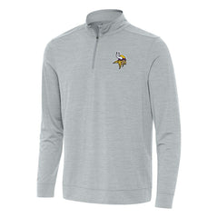 Minnesota Vikings Antigua Bright Quarter-Zip Top Heather Gray - NFL