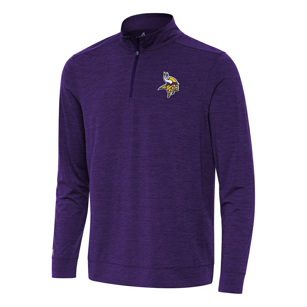 Minnesota Vikings Antigua Bright Quarter-Zip Top Heather Purple - NFL