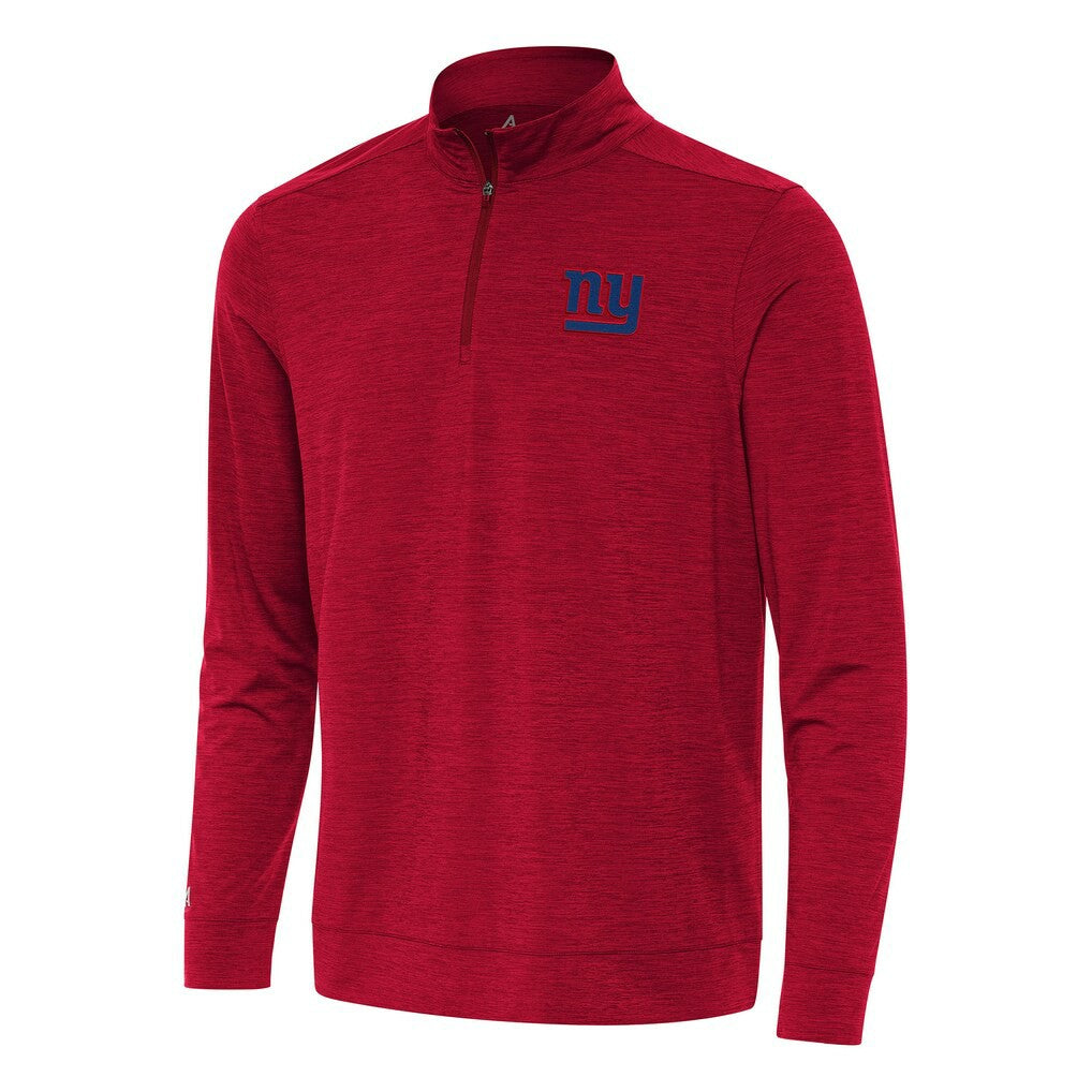 New York Giants Antigua Bright Quarter-Zip Top Heather Red - NFL