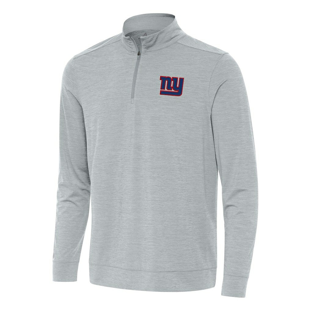 New York Giants Antigua Bright Quarter-Zip Top Heather Gray - NFL