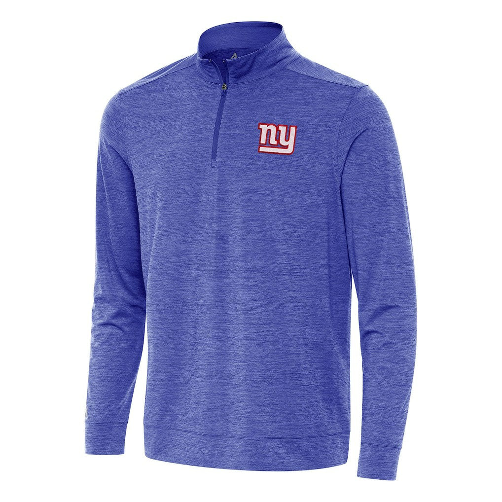 New York Giants Antigua Bright Quarter-Zip Top Heather Royal - NFL