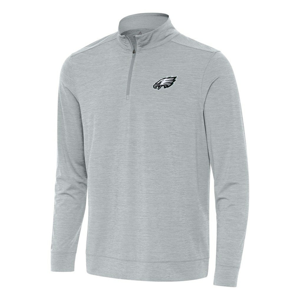 Philadelphia Eagles Antigua Bright Quarter-Zip Top Heather Gray - NFL