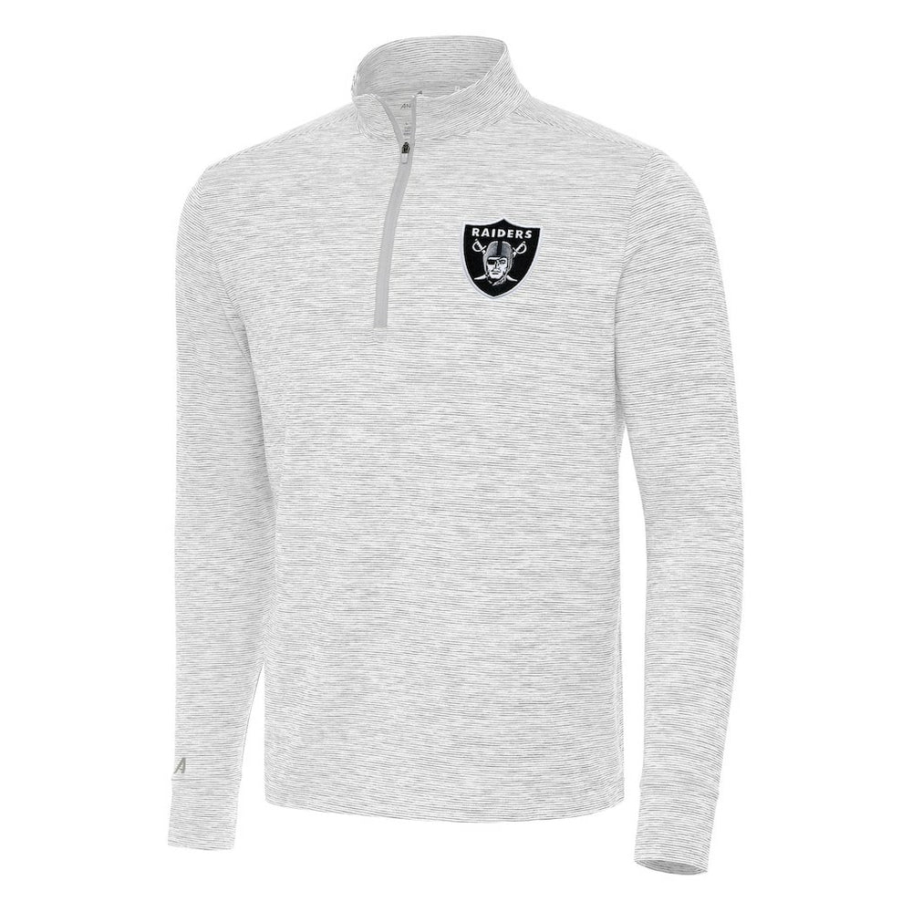 Las Vegas Raiders Antigua Cause Quarter-Zip Top Gray - NFL