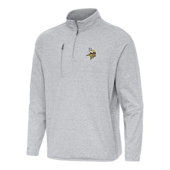 Minnesota Vikings Antigua Certain Tri-Blend Quarter-Zip Top Heather Gray - NFL
