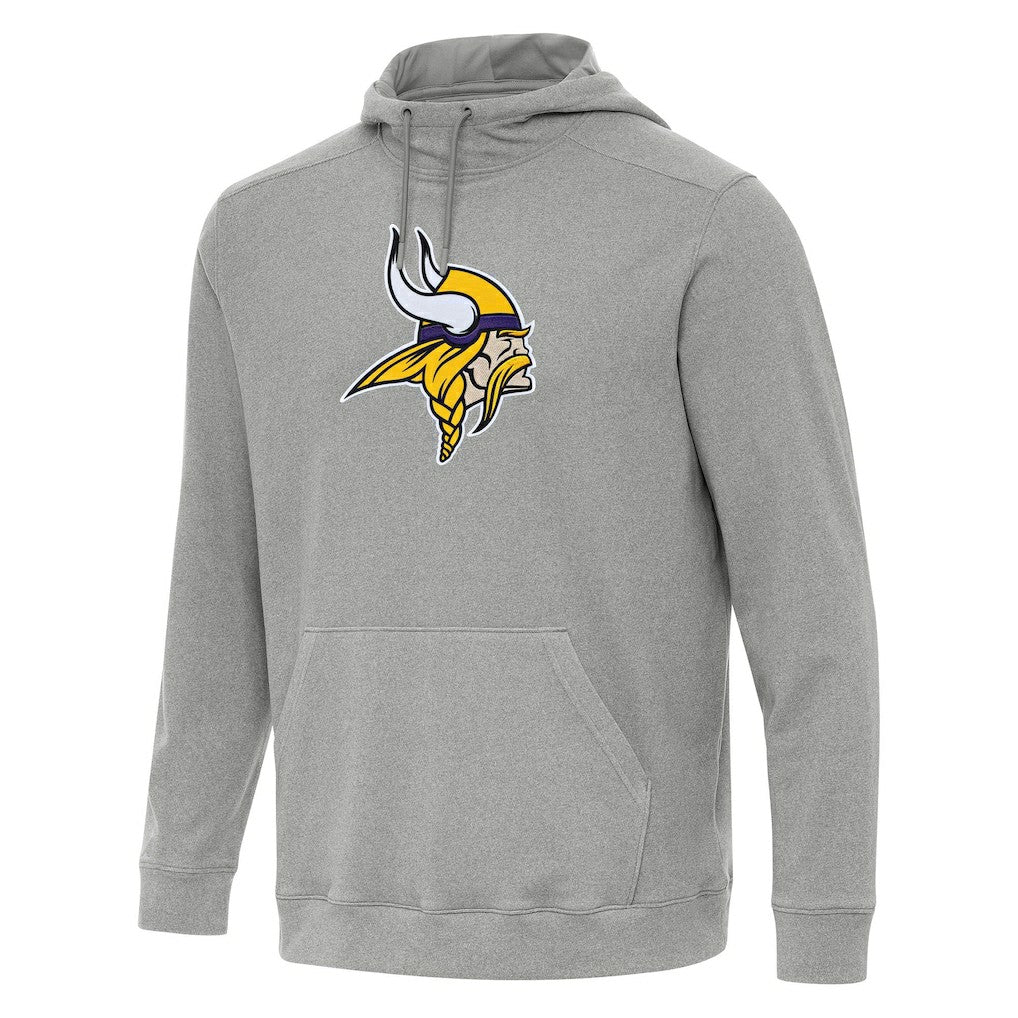 Minnesota Vikings Antigua Cloud Pullover Hoodie Heather Gray - NFL