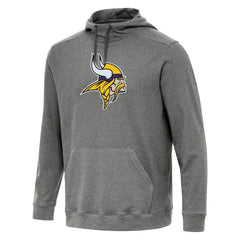 Minnesota Vikings Antigua Cloud Pullover Hoodie Heather Black - NFL