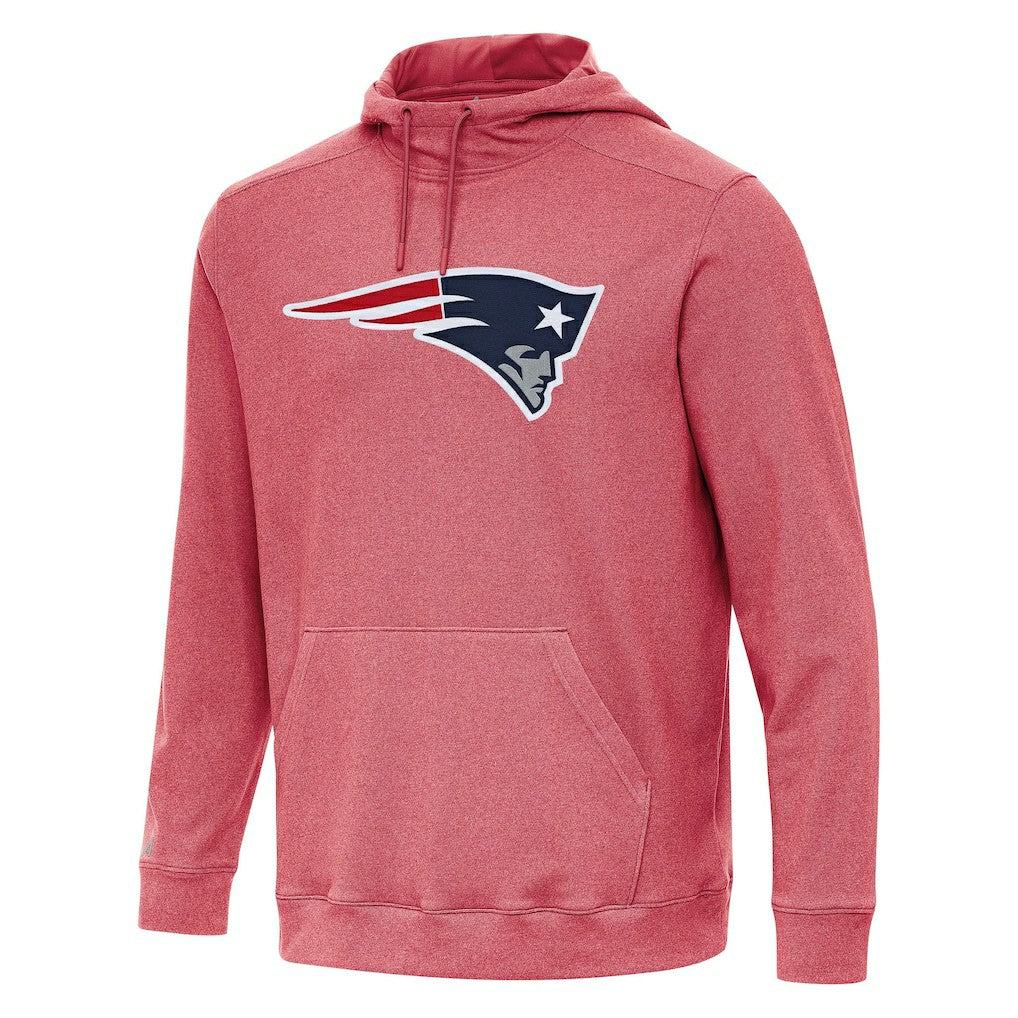 New England Patriots Antigua Cloud Pullover Hoodie Heather Red - NFL