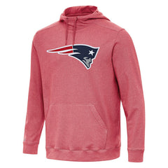 New England Patriots Antigua Cloud Pullover Hoodie Heather Red - NFL