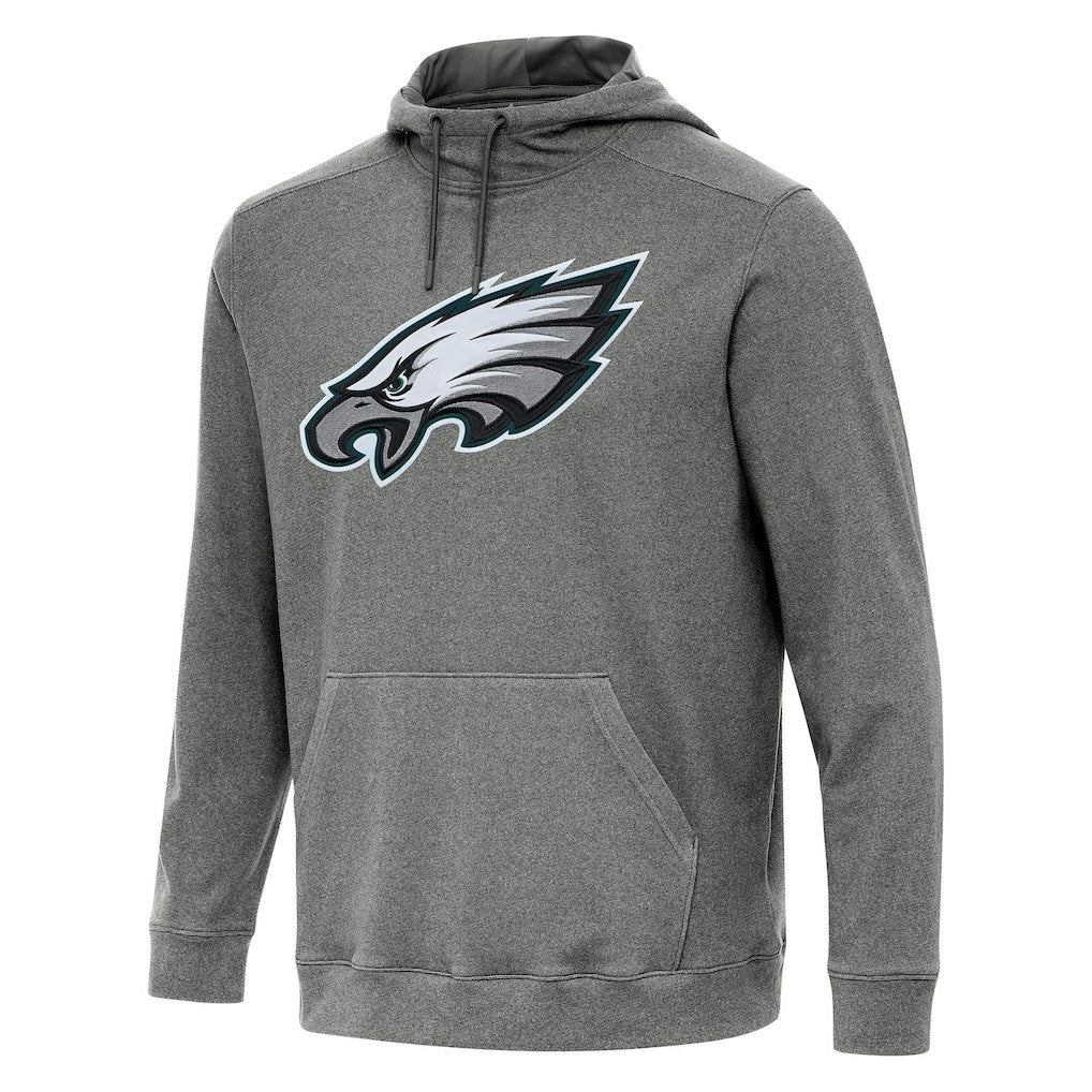Philadelphia Eagles Antigua Cloud Pullover Hoodie Heather Black - NFL