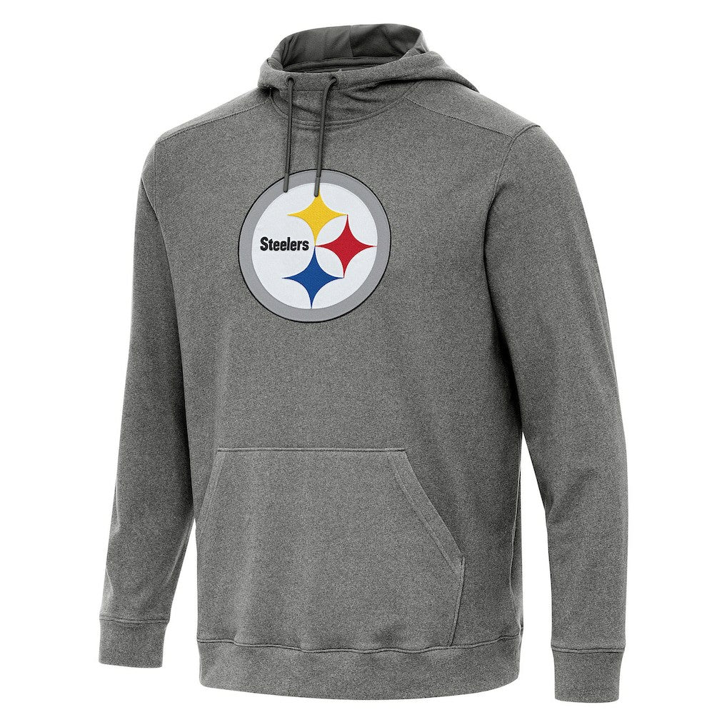 Pittsburgh Steelers Antigua Cloud Pullover Hoodie Heather Black - NFL