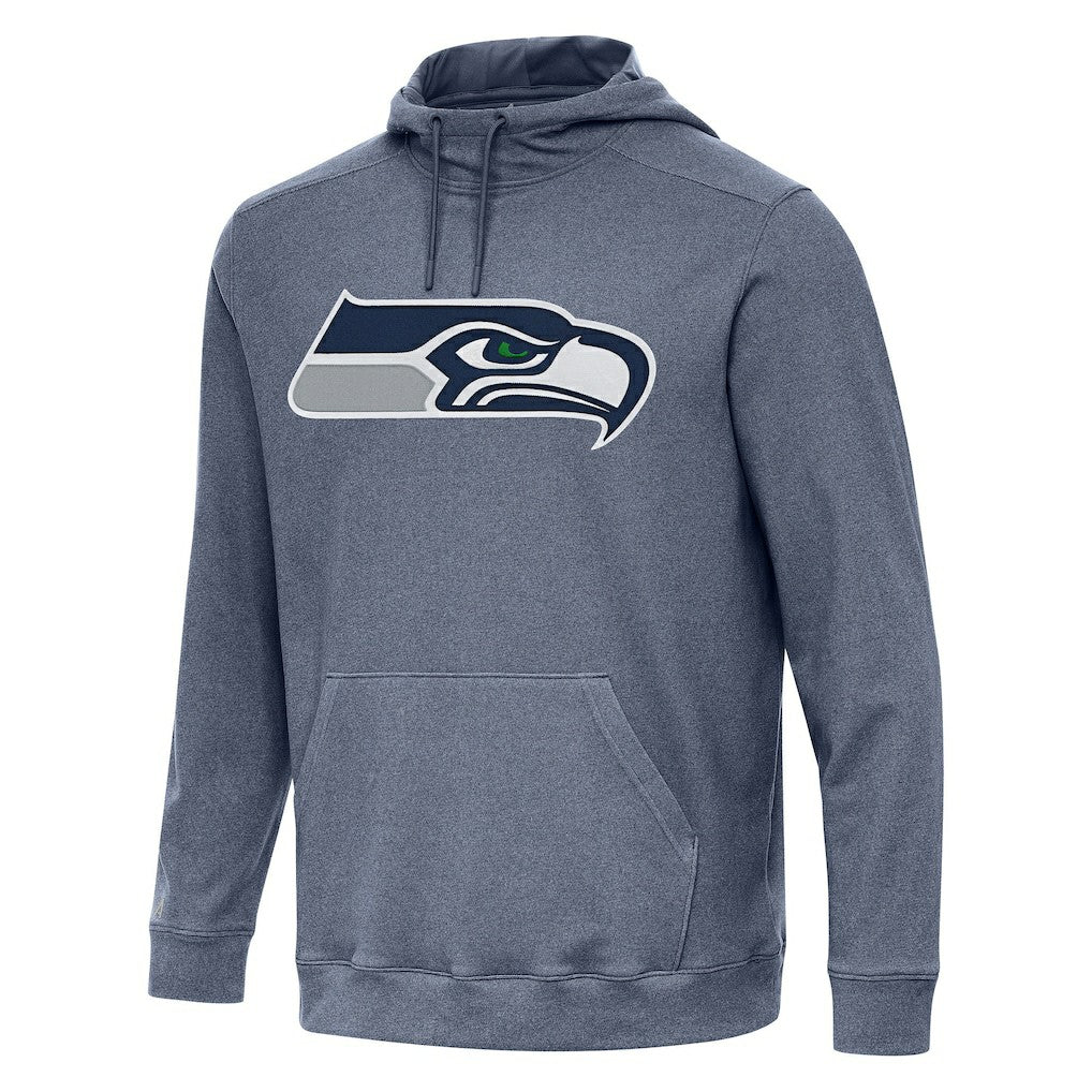 Seattle Seahawks Antigua Cloud Pullover Hoodie Heather College Navy - NFL