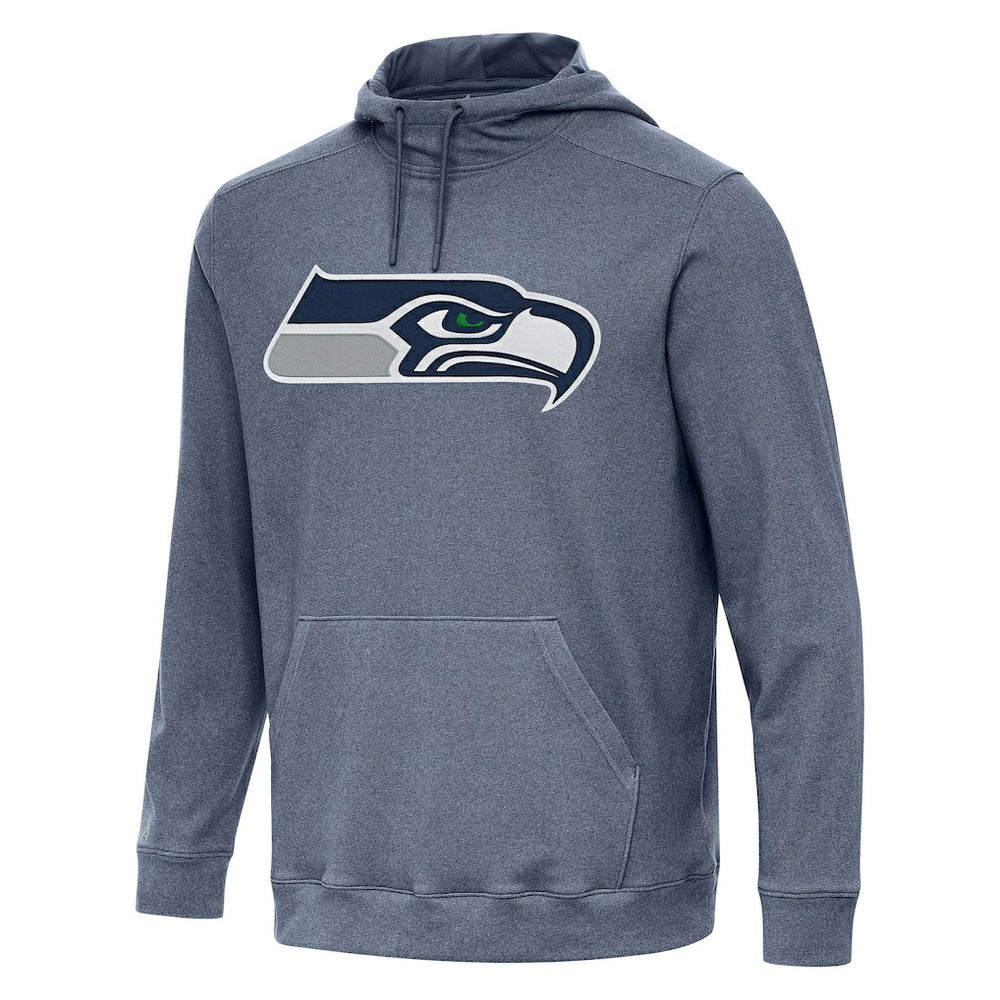 Seattle Seahawks Antigua Cloud Pullover Hoodie Heather College Navy - NFL