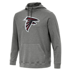 Atlanta Falcons Antigua Cloud Pullover Hoodie Heather Black - NFL