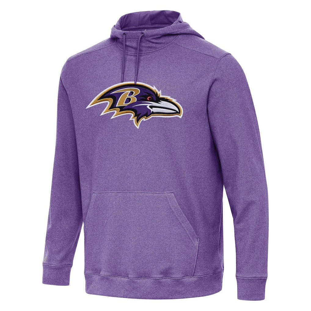 Baltimore Ravens Antigua Cloud Pullover Hoodie Heather Purple - NFL