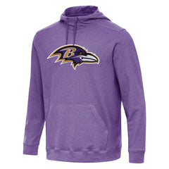 Baltimore Ravens Antigua Cloud Pullover Hoodie Heather Purple - NFL