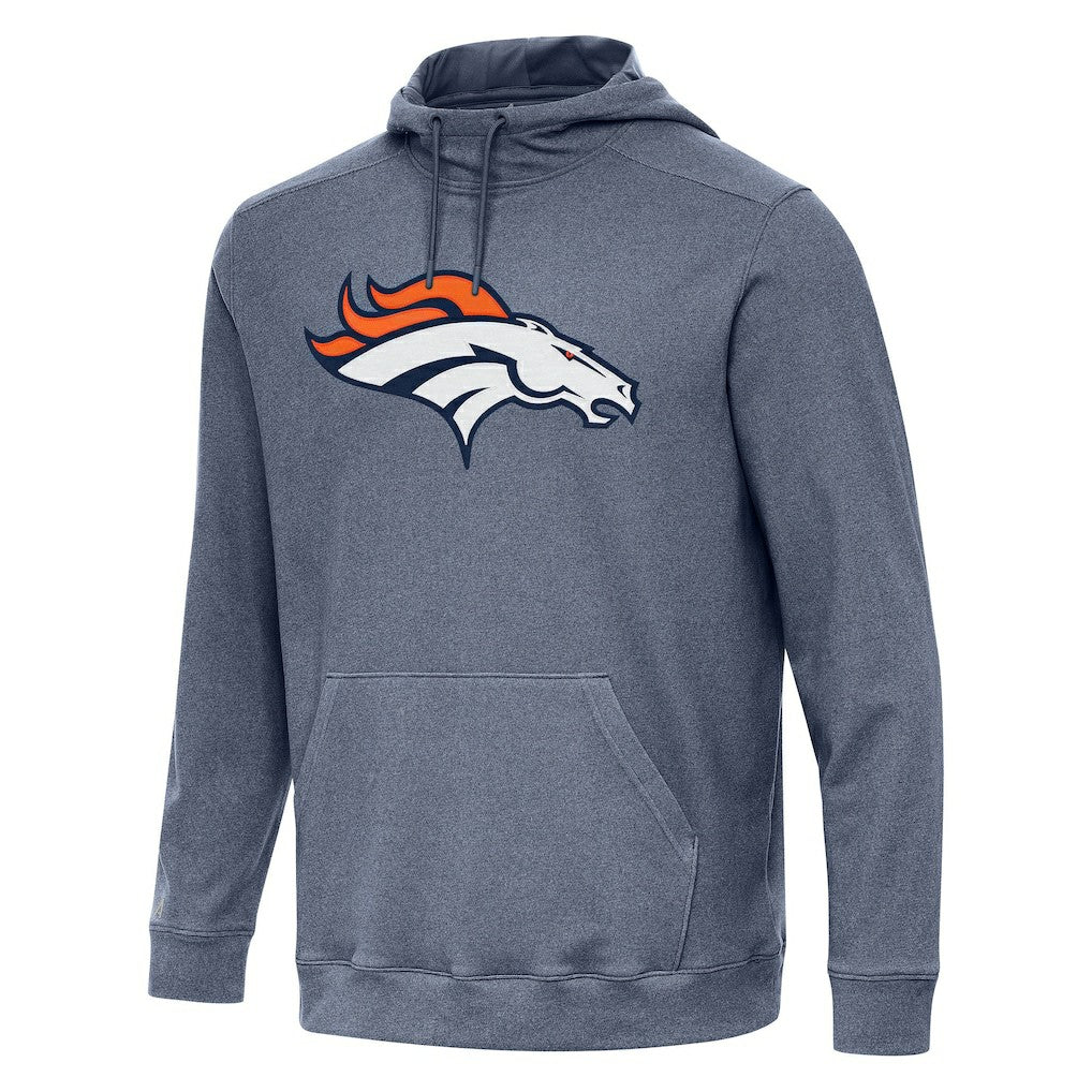 Denver Broncos Antigua Cloud Pullover Hoodie Heather Navy - NFL
