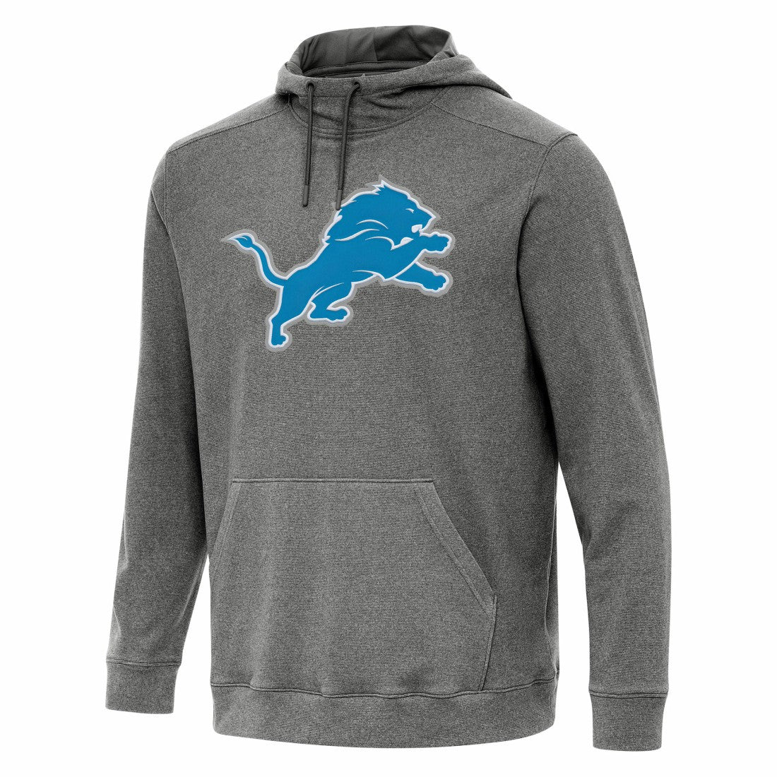 Detroit Lions Antigua Cloud Pullover Hoodie Heather Black - NFL