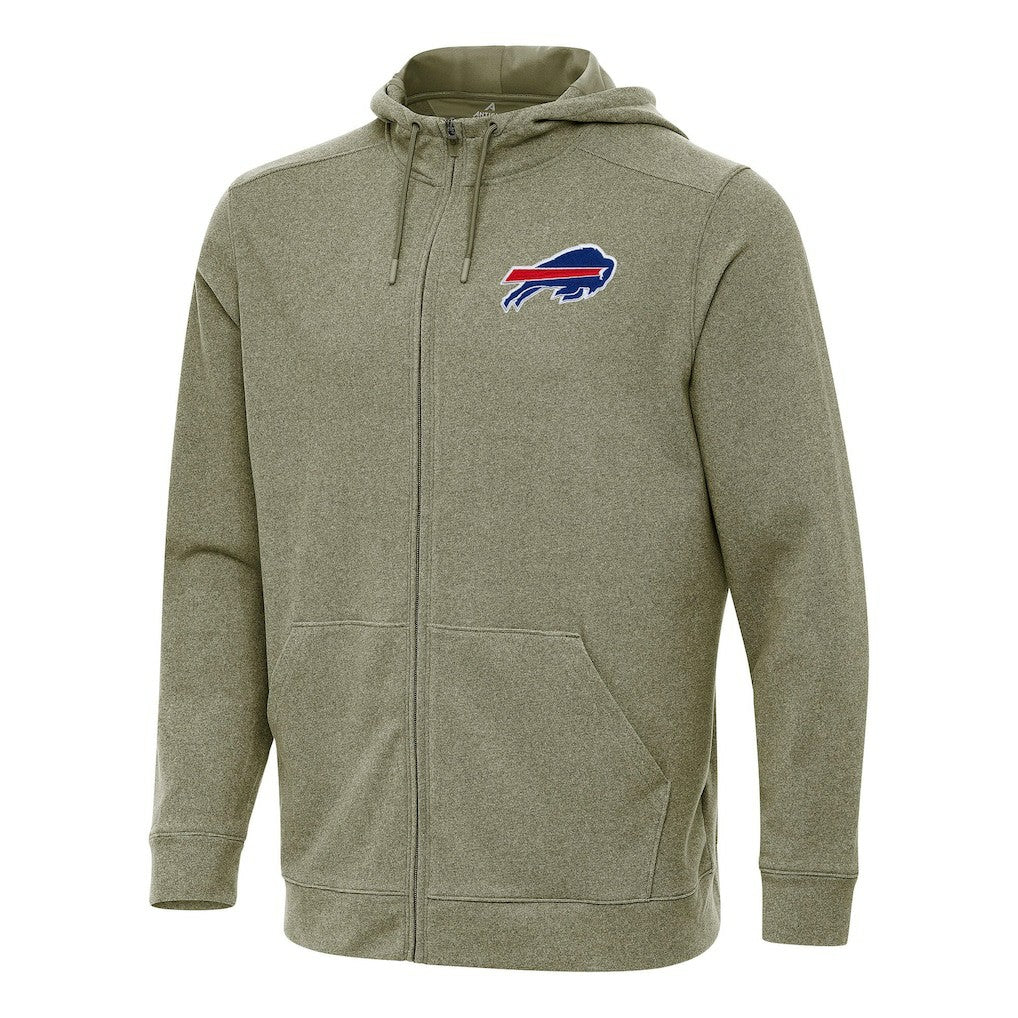 Buffalo Bills Antigua Effortless Full-Zip Hoodie Olive - NFL