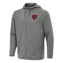 Chicago Bears Antigua Effortless Full-Zip Hoodie Heather Black - NFL