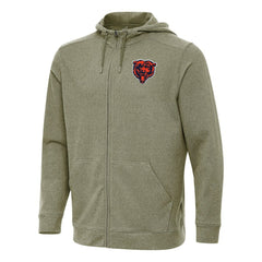 Chicago Bears Antigua Effortless Full-Zip Hoodie Olive - NFL