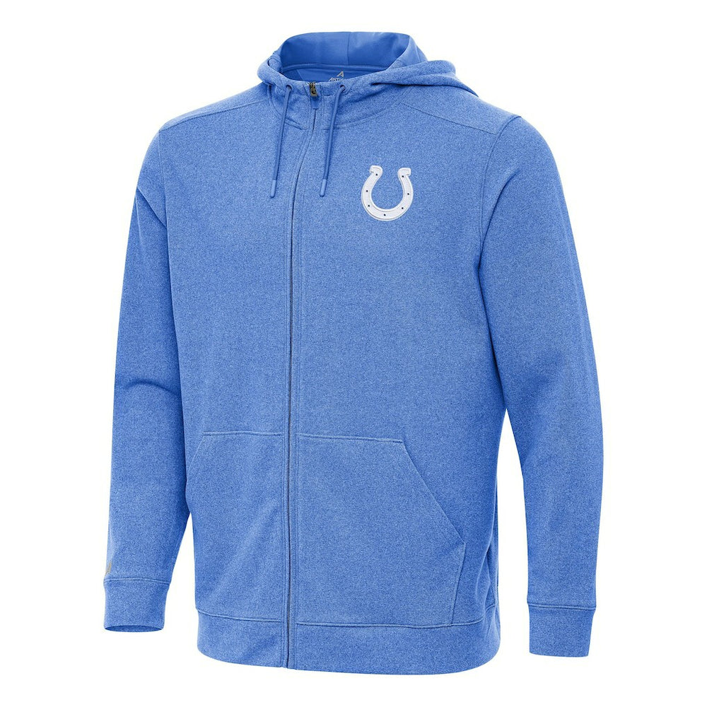 Indianapolis Colts Antigua Effortless Full-Zip Hoodie Heather Royal - NFL