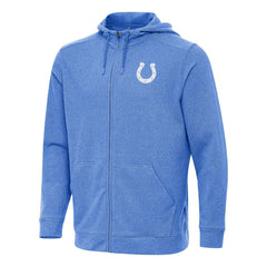 Indianapolis Colts Antigua Effortless Full-Zip Hoodie Heather Royal - NFL