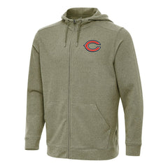 Chicago Bears Antigua Effortless Full-Zip Hoodie Olive - NFL