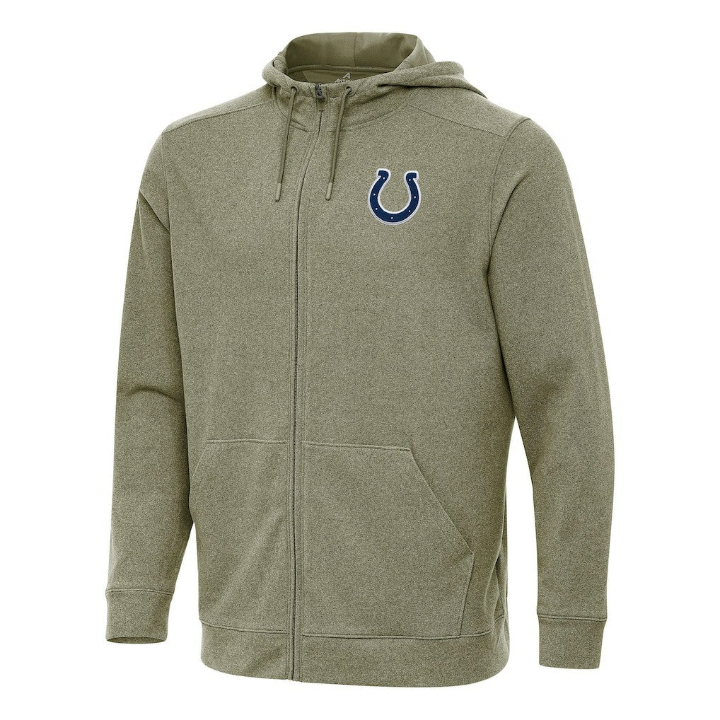 Indianapolis Colts Antigua Effortless Full-Zip Hoodie Olive - NFL