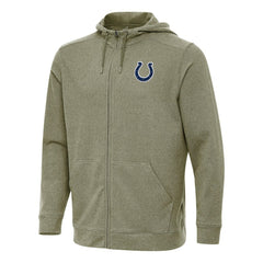 Indianapolis Colts Antigua Effortless Full-Zip Hoodie Olive - NFL