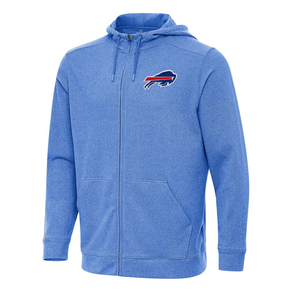 Buffalo Bills Antigua Effortless Full-Zip Hoodie Heather Royal - NFL